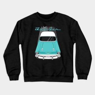 Chevrolet Bel Air 1957 - pinecrest green and white Crewneck Sweatshirt